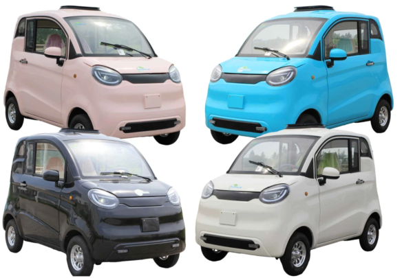 ES2 Elektro Microcar Side-by-Side - 45 km/h mit Straßenzulassung – 2-Sitzer, 72V/58Ah Kabinenroller - Verschiedene Farben