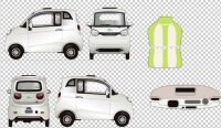 ES2 Elektro Microcar Side-by-Side - 45 km/h mit Straßenzulassung – 2-Sitzer, 72V/58Ah Kabinenroller - Verschiedene Farben
