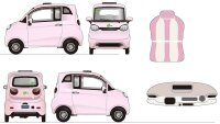 ES2 Elektro Microcar Side-by-Side - 45 km/h mit Straßenzulassung – 2-Sitzer, 72V/58Ah Kabinenroller - Verschiedene Farben