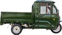 CargoTrike KH6 2-Personen Elektro-Dreirad mit Kabine - 45km/h Mokick, Lenkrad, 72V/58Ah Akku, Straßenzulassung - grün