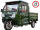 CargoTrike KH6 2-Personen Elektro-Dreirad mit Kabine - 25km/h, Lenkrad 72V/58Ah Akku, Straßenzulassung - grün