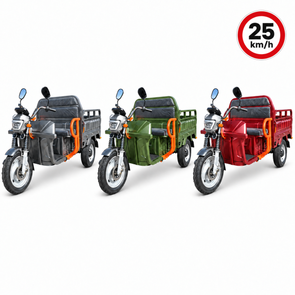 CargoTrike NC09 Cargo 500 Elektro-Lastendreirad – 25 km/h, 72V/58Ah Akku, 70–80 km Reichweite, Straßenzulassung - verschiedene Farben