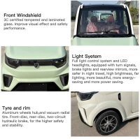 X9 Elektro Microcar Side-by-Side - 45 km/h 72V/100Ah mit Straßenzulassung Kabinenroller – 2-Sitzer - verschiedene Farben