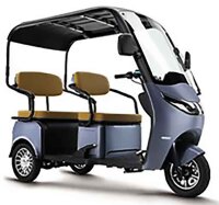 ES3 Elektro-Dreirad 25 km/h mit Dach – Seniorenmobil - Blei-Gel Akku oder Lithium Akku - fest verbaut oder herausnehmbar - verschiedene Farben