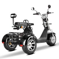 Elektroroller CP3.1 Trike Rot-Schwarz 45km/h mit Akku 60V/21Ah