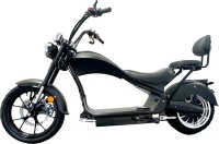 Elektro-Chopper RE10 MH3 Elektro-Chopper 45km/h Alufelgen 60V30Ah Akku mit Strassenzulassung - Schwarz-Matt