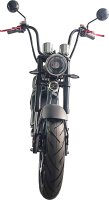 Elektro-Chopper RE10 MH3 Elektro-Chopper 45km/h Alufelgen 60V30Ah Akku mit Strassenzulassung - Schwarz-Matt