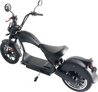 Elektro-Chopper RE10 MH3 Elektro-Chopper 45km/h Alufelgen 60V30Ah Akku mit Strassenzulassung - Schwarz-Matt