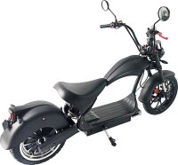 Elektro-Chopper RE10 MH3 Elektro-Chopper 45km/h Alufelgen 60V30Ah Akku mit Strassenzulassung - Schwarz-Matt